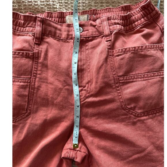 Free People Platoon Cargo Baggy Rust Denim Joggers Jeans Medium - Picture 8 of 8
